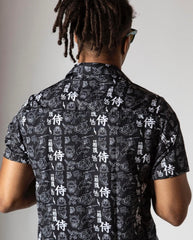 HalfSumo - Camicia Irezumi Tropical - Nera TopKimono