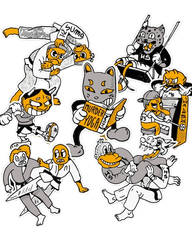 HalfSumo - Murder Yoga Sticker Set TopKimono