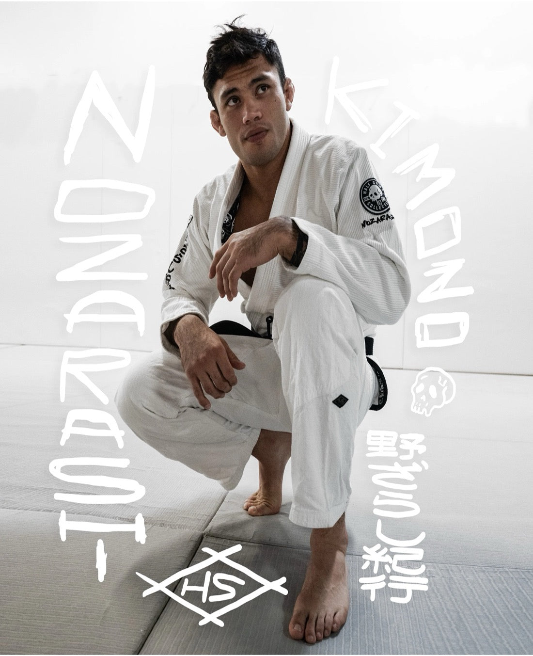 HalfSumo - Nozarashi Dogi White Man TopKimono