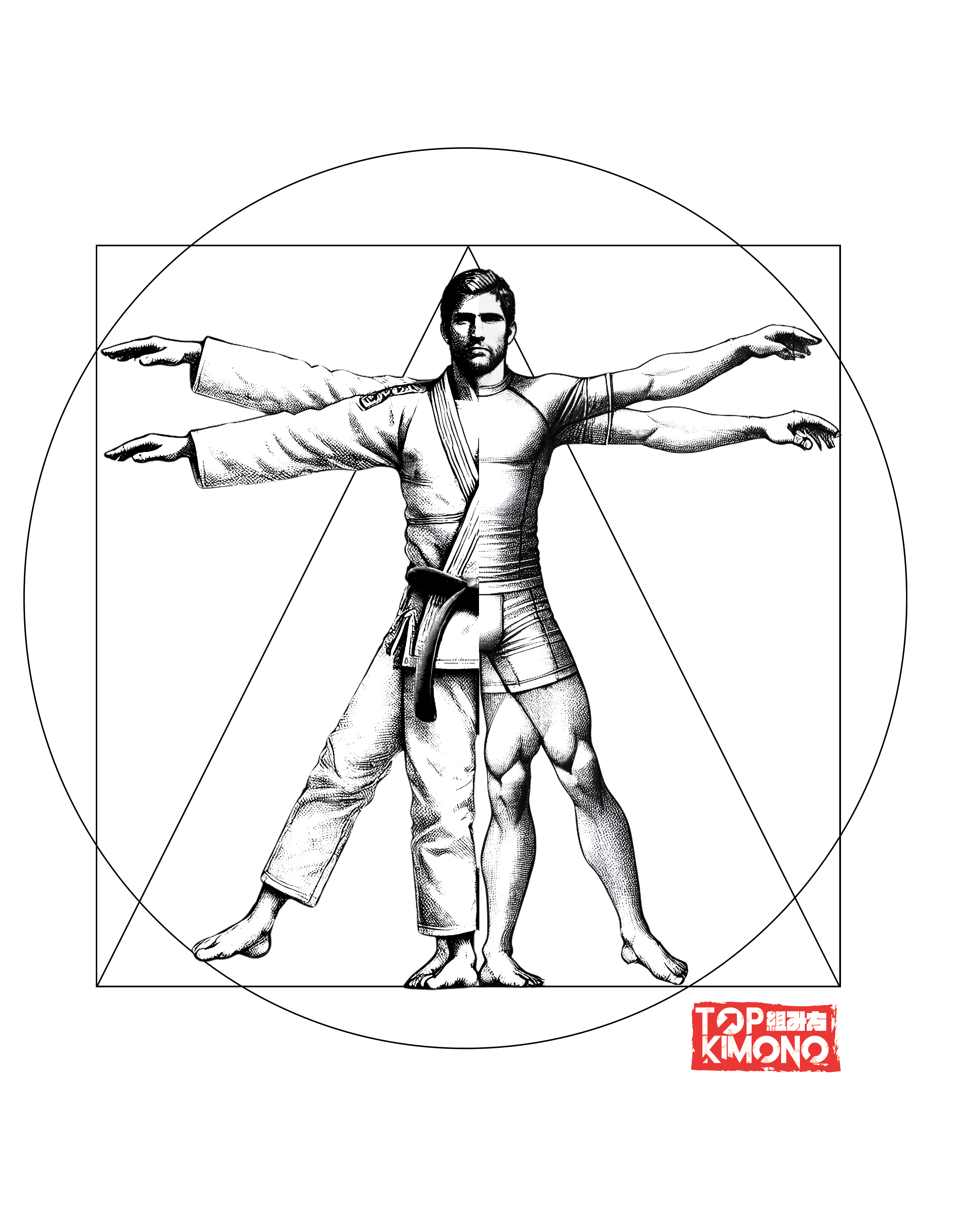 TOPKIMONO - Maglietta Vitruviano TopKimono Italy