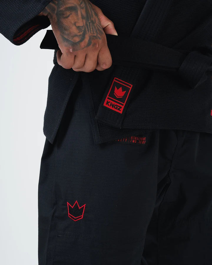 KINGZ - Ultraleggero 2.0 Jiu Jitsu Gi - Nero TopKimono