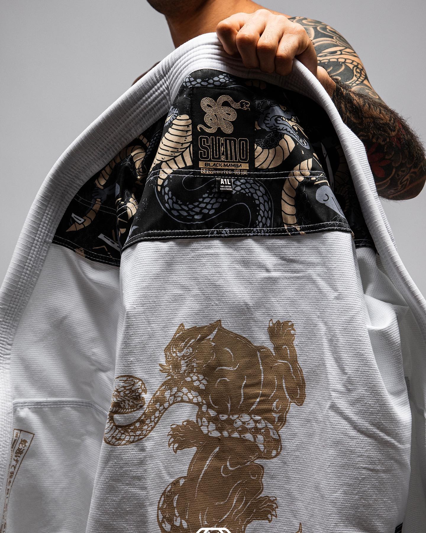 HalfSumo - White Mamba DoGi per Bambini Half Sumo