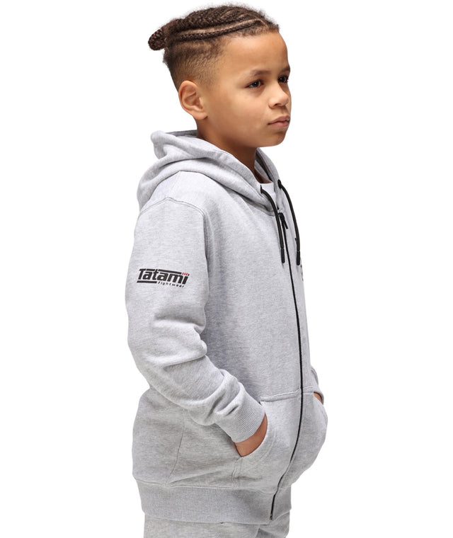 Felpa con Cappuccio Kids Raid Hoodie - Grey - TopKimono