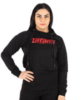 Felpa con Cappuccio TATAMI Ladies Logo Hoodie - Black & Red - TopKimono