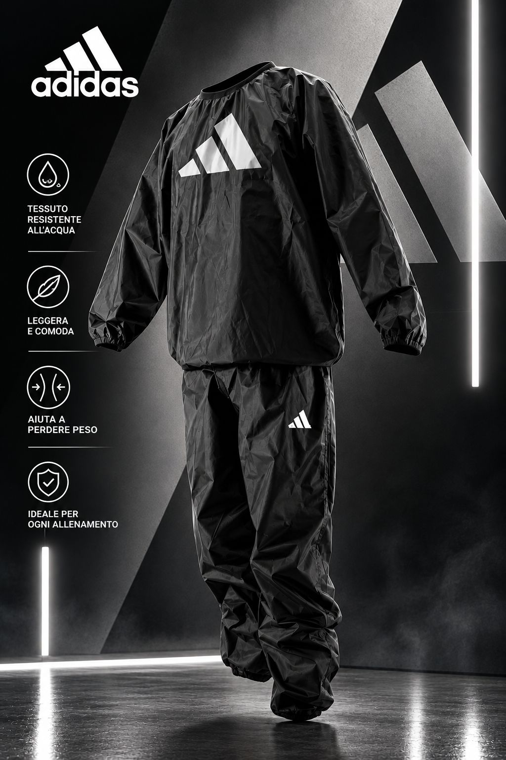 kit sauna Adidas - Nero / Unisex