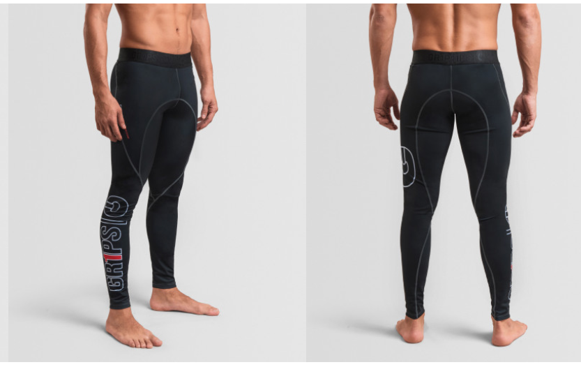 GR1PS LEGGINGS MMA BJJ COMBAT - nero