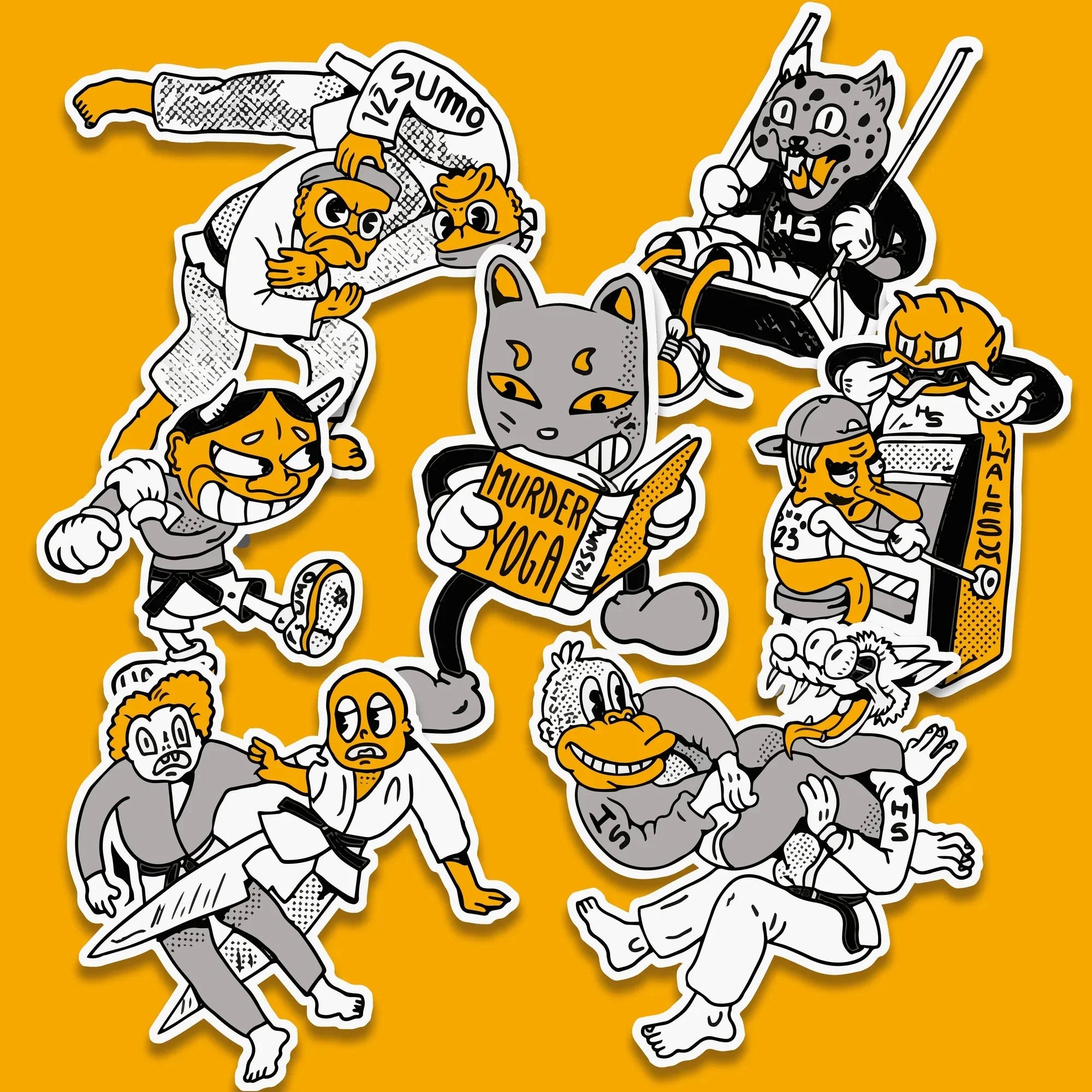 HalfSumo - Murder Yoga Sticker Set TopKimono