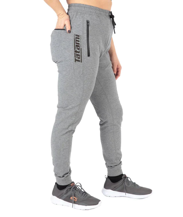 Pantaloni Tuta TATAMI Ladies Logo Joggers - Grey & Black - TopKimono