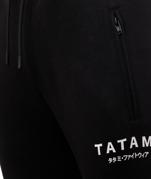 Pantaloni Tuta Uomo TATAMI Katakana Joggers - Black - TopKimono