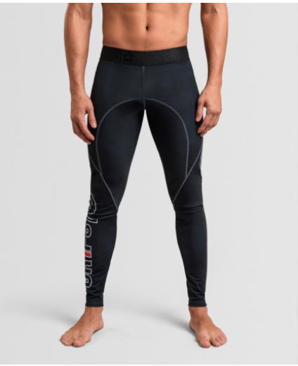 GR1PS LEGGINGS MMA BJJ COMBAT - nero