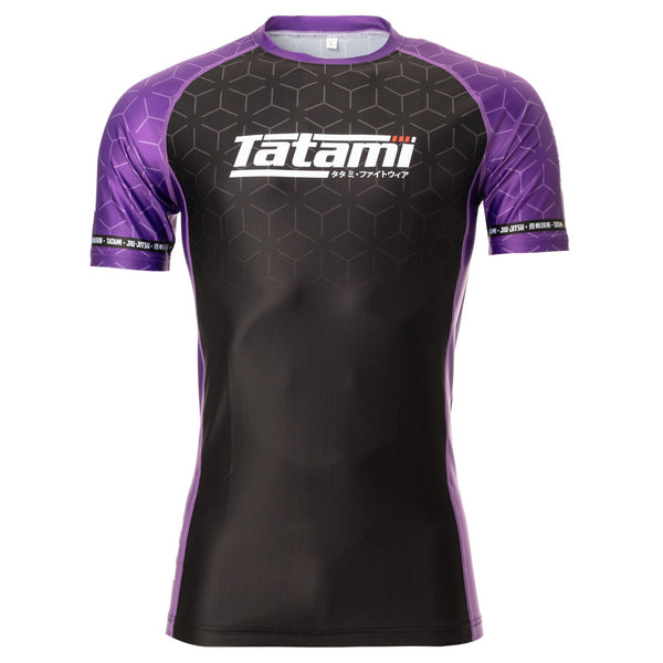 Rash Guard Uomo - Donna TATAMI IBJJF 2022 \ Ranked Short Sleeve - Purple - TopKimono